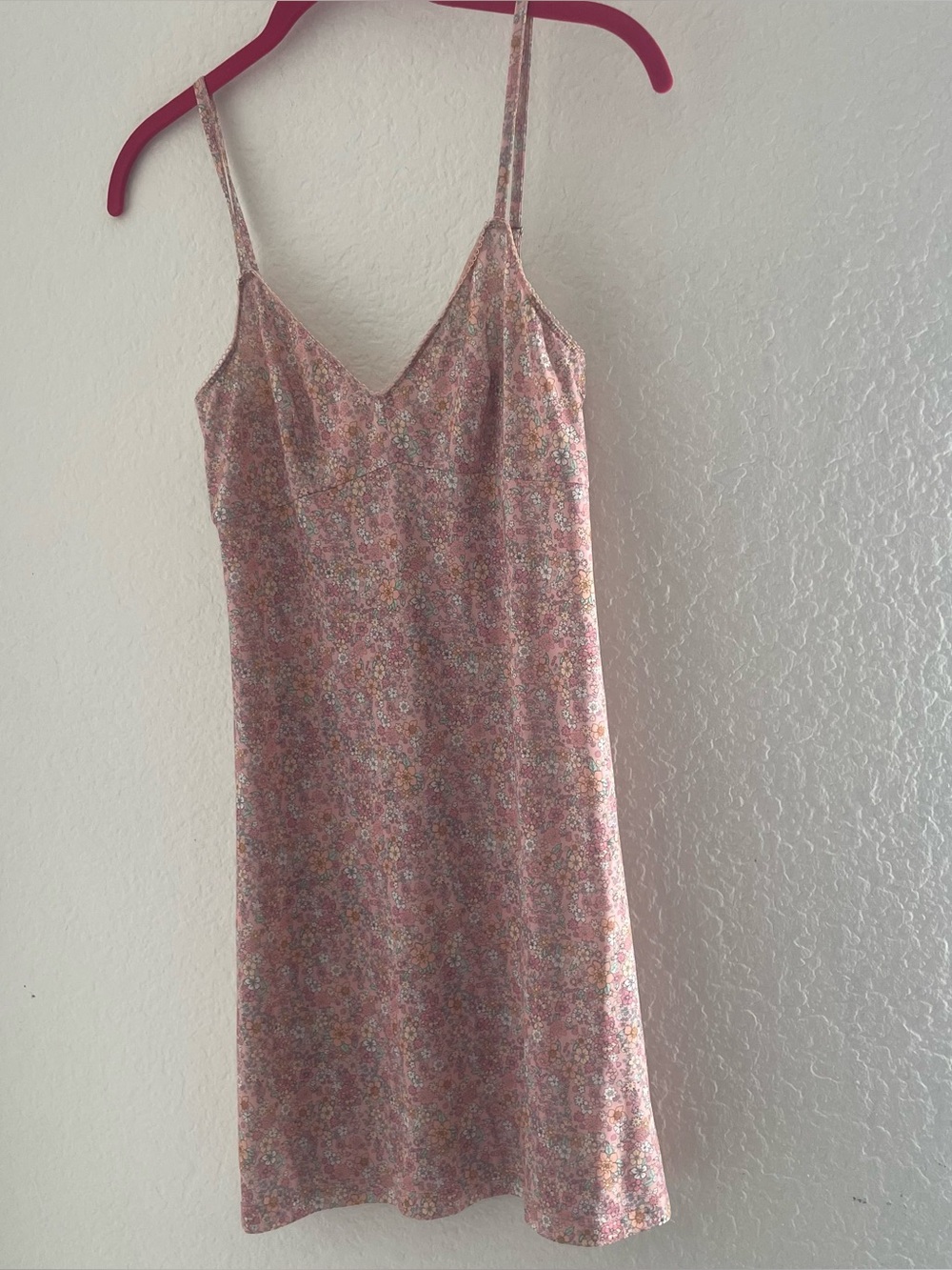 Zimmermann Pink Floral Sleep Chemise Slip Nightgown Adjustable Straps XS
